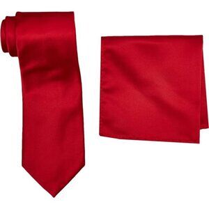 Men's Satin solid Tie Set